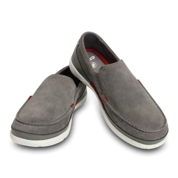 CROCS Unisex Walu Accent Suede Loafers - Picture 1 of 3